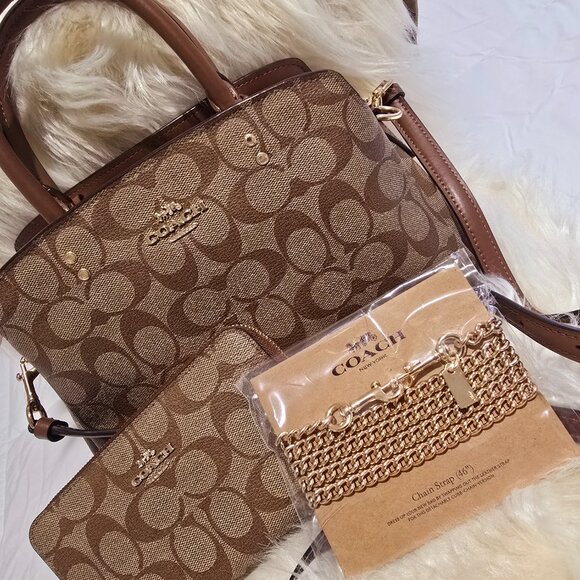 Coach Purse, Wallet, and Chain - Picture 2 of 5